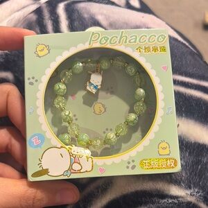 NWT pochacco marble beaded bracelet in gift box